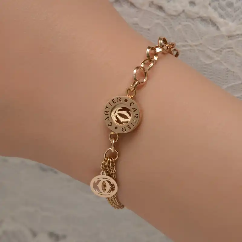 دستبند طلا 18 عیار زنانه طلای مستجابی کد 67099