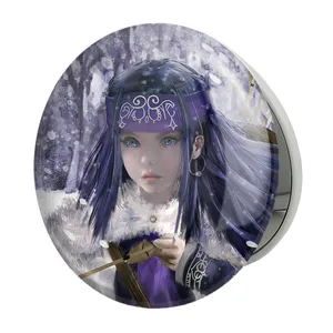 آینه جیبی خندالو طرح اسیرپا انیمه کامویی طلایی Golden Kamuy مدل تاشو کد 23752 