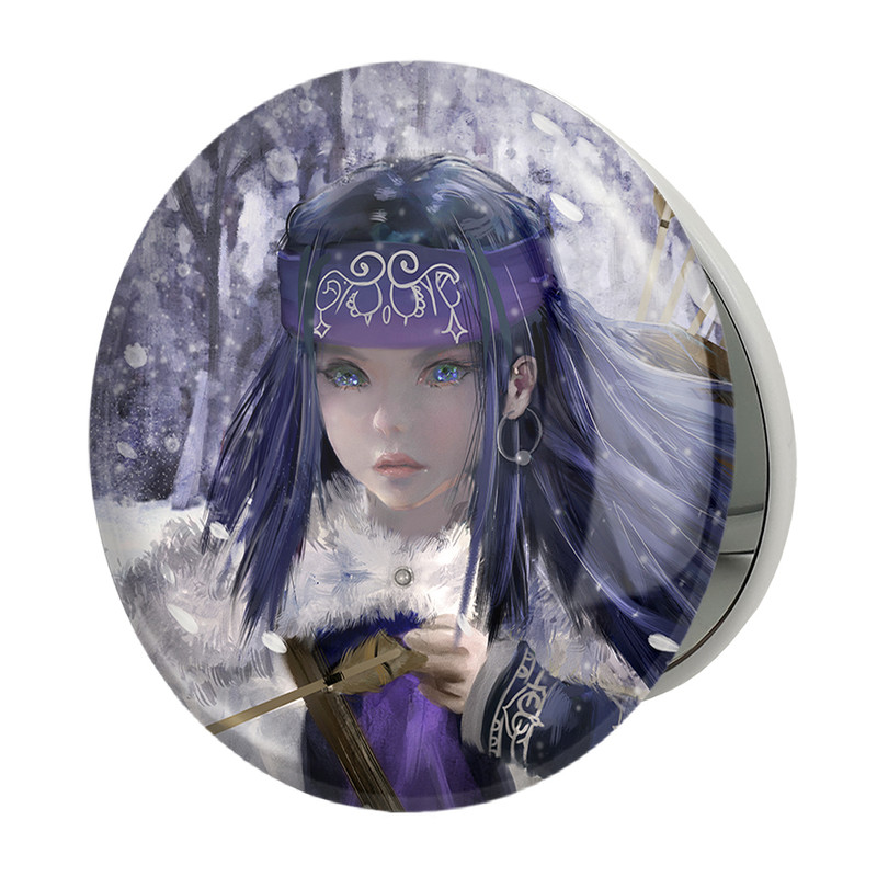 آینه جیبی خندالو طرح اسیرپا انیمه کامویی طلایی Golden Kamuy مدل تاشو کد 23752 