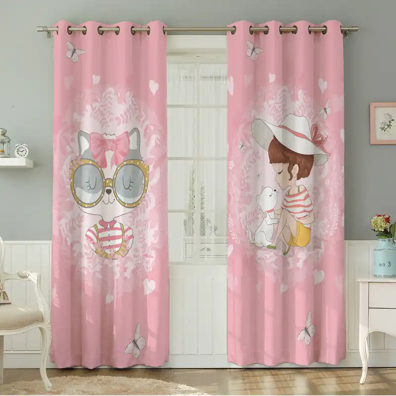 پرده نیروانا طرح کودک مدل مخمل کد 4965سایز 140×280 سانتی متر