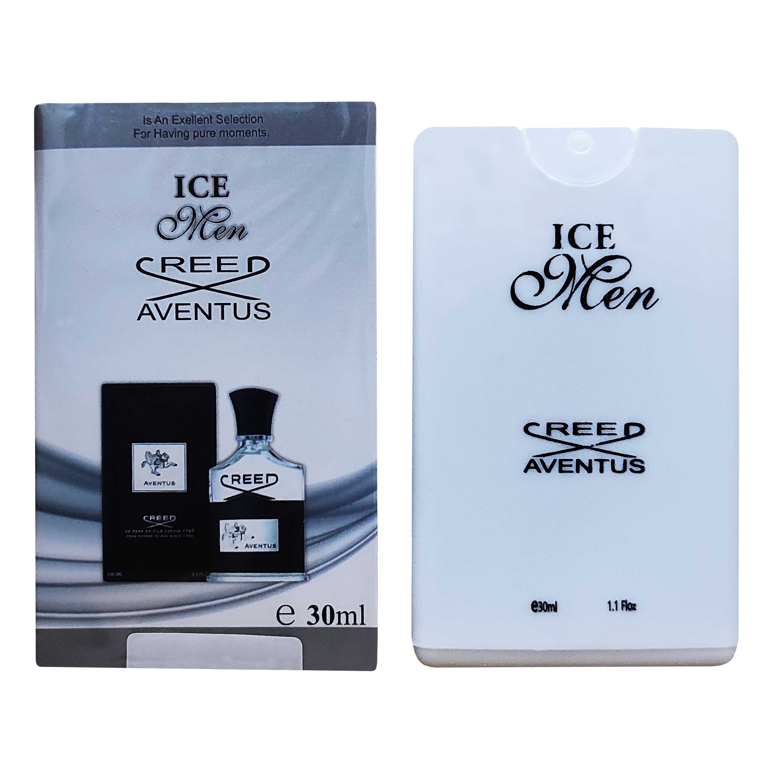 عطر جیبی مردانه آیس من مدل Creed Aventus حجم 30 میلی لیتر