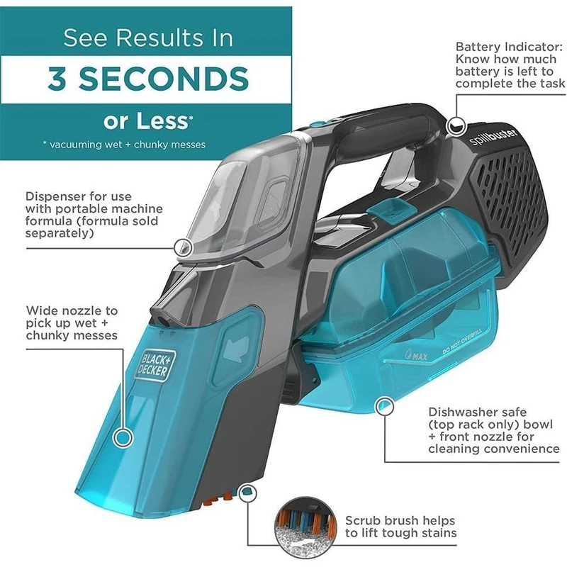 عکس شماره 3 : فرش شوی و مبل شوی بلک اند دکر مدل bhsb315j