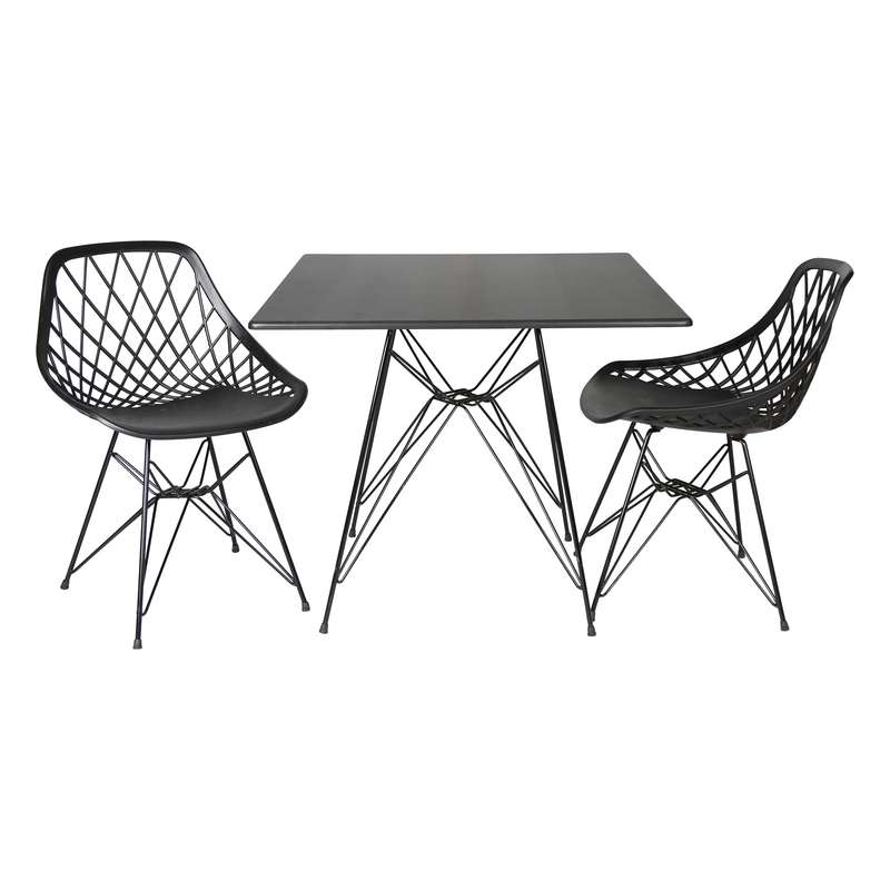 میز و صندلی ناهارخوری دو نفره مدل الماس فایبرگلاس MM میز و صندلی ناهارخوری دو نفره مدل الماس فایبرگلاس MM