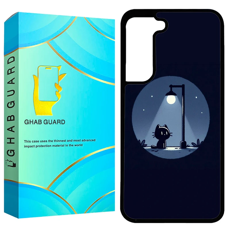 کاور قاب گارد طرح گربه و شب مدل GCHPA21F مناسب برای گوشی موبایل سامسونگ Galaxy S21 FE 5G