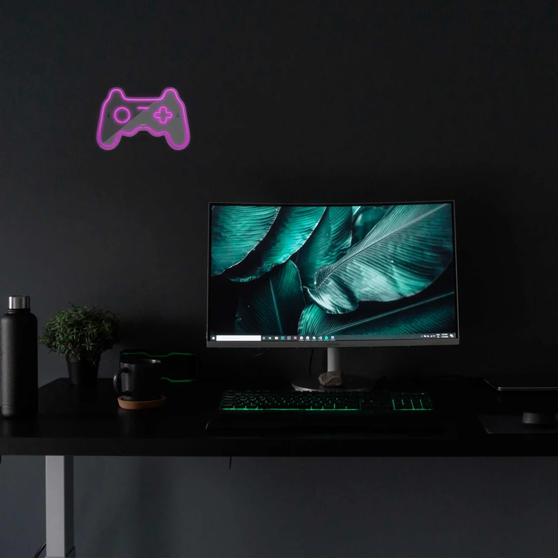 چراغ دیواری نئون دیزاین طرح Game-Controller