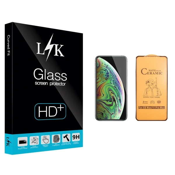 محافظ صفحه نمایش سرامیکی ال کی مدل +LITE مناسب برای گوشی موبایل اپل iPhone XS Max