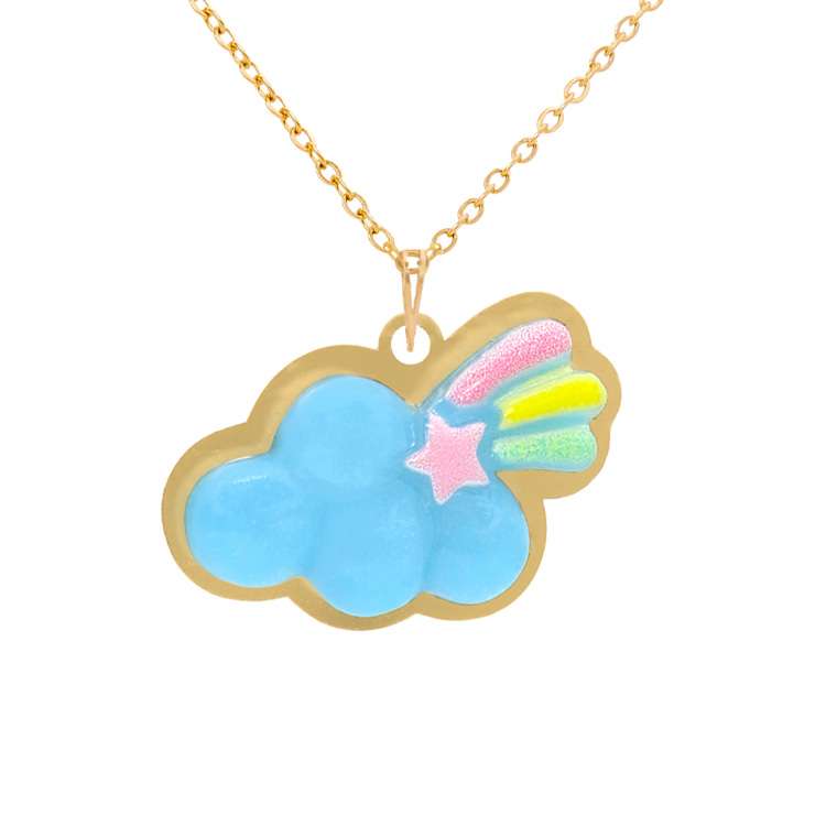 گردنبند طلا 18 عیار دخترانه ژابیز مدل ابر