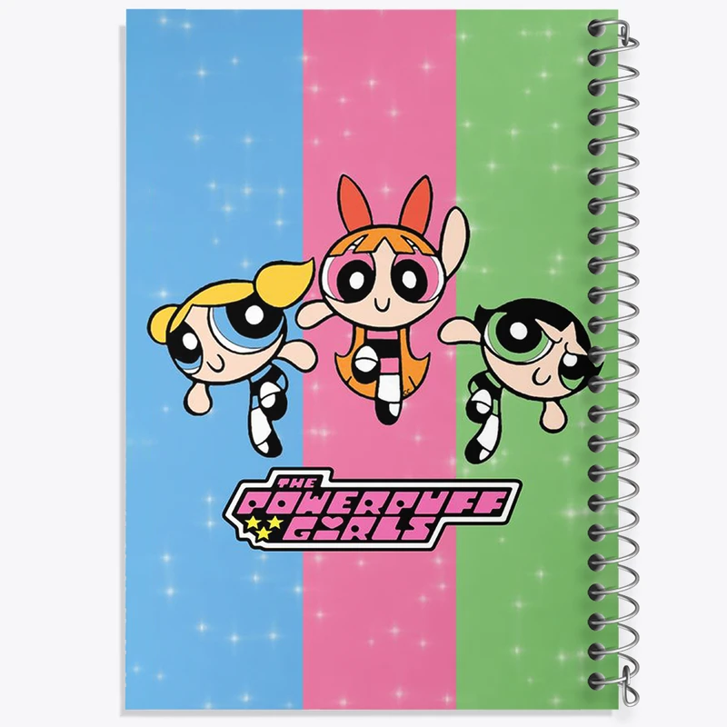 دفتر ژورنال نویسی 50 برگ خندالو مدل نقطه ای طرح دختران نیرومند (The Powerpuff Girls) کد N1731