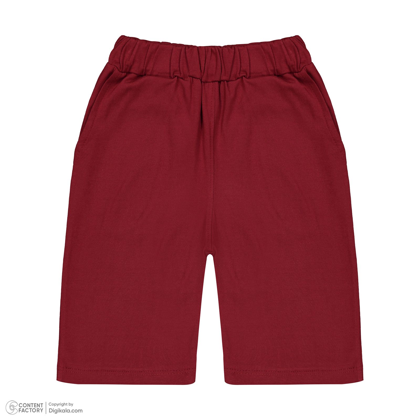 ست تی شرت کلاهدار و شلوارک پسرانه مادر مدل Taco - - 6