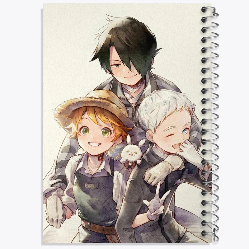 دفتر مشق 50 برگ خندالو مدل ری و نورمن و اما انیمه ناکجاآباد موعود  کد 12729