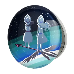 آینه جیبی خندالو طرح دیانا و اکو انیمه جادوگران کوچک Little Witch Academia مدل تاشو کد 22930 