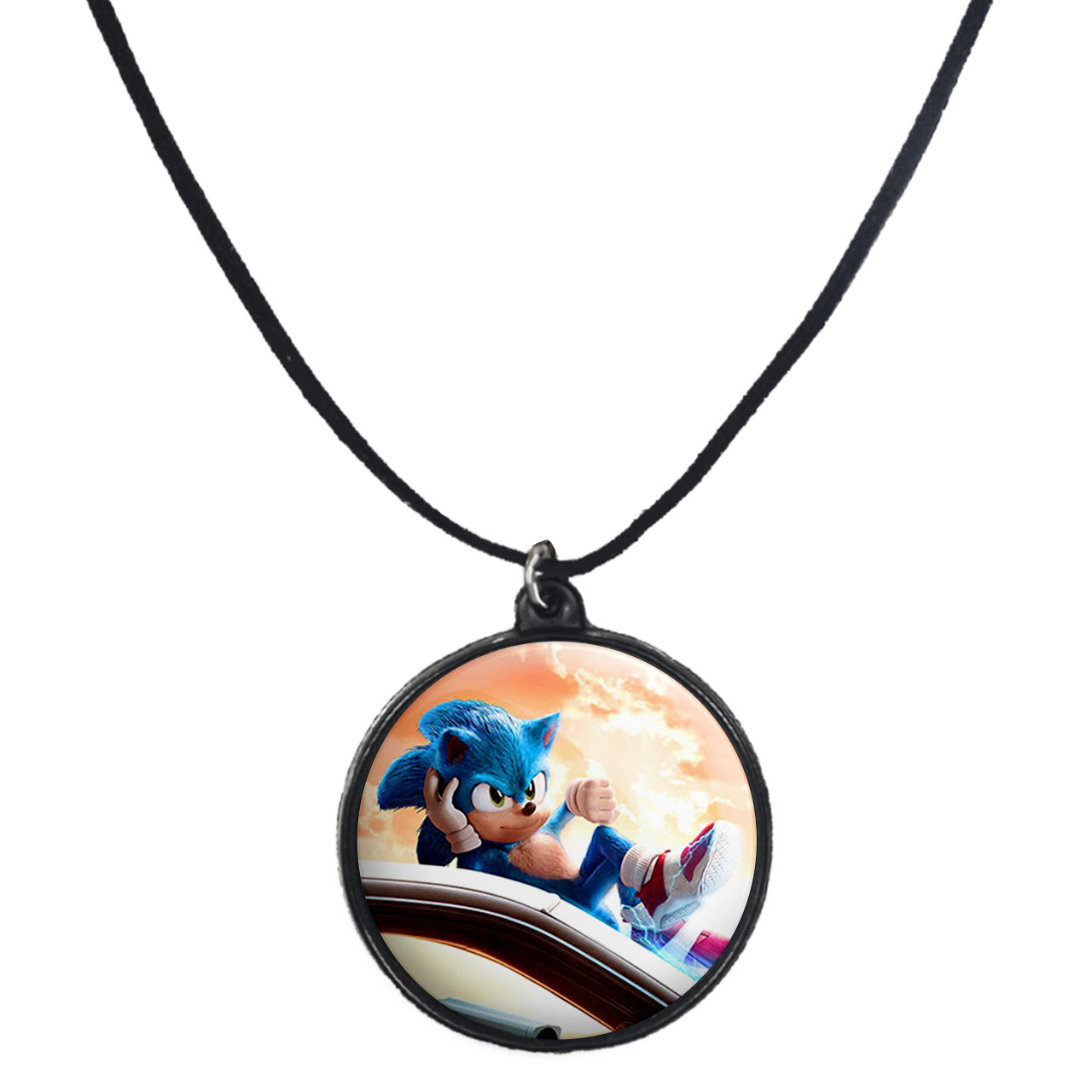 گردنبند پرمانه طرح سونیک کد pmb.14902 مدل دو طرفه