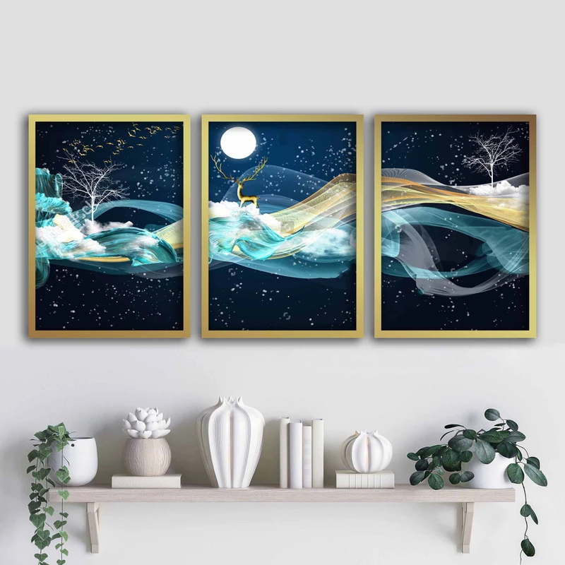  تابلو آتریسا طرح مدرن مدل AT0033 مجموعه 3 عددی