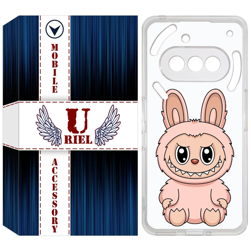 کاور یوریل مدل Clear کد 138 طرح لبوبو Labubu مناسب برای گوشی موبایل ناتینگ فون Nothing Phone 3a