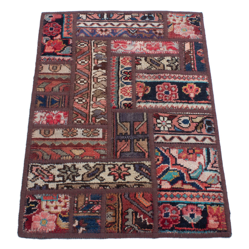 کلاژ فرش دستبافت نیم متری مدل چهل تکه کد13661