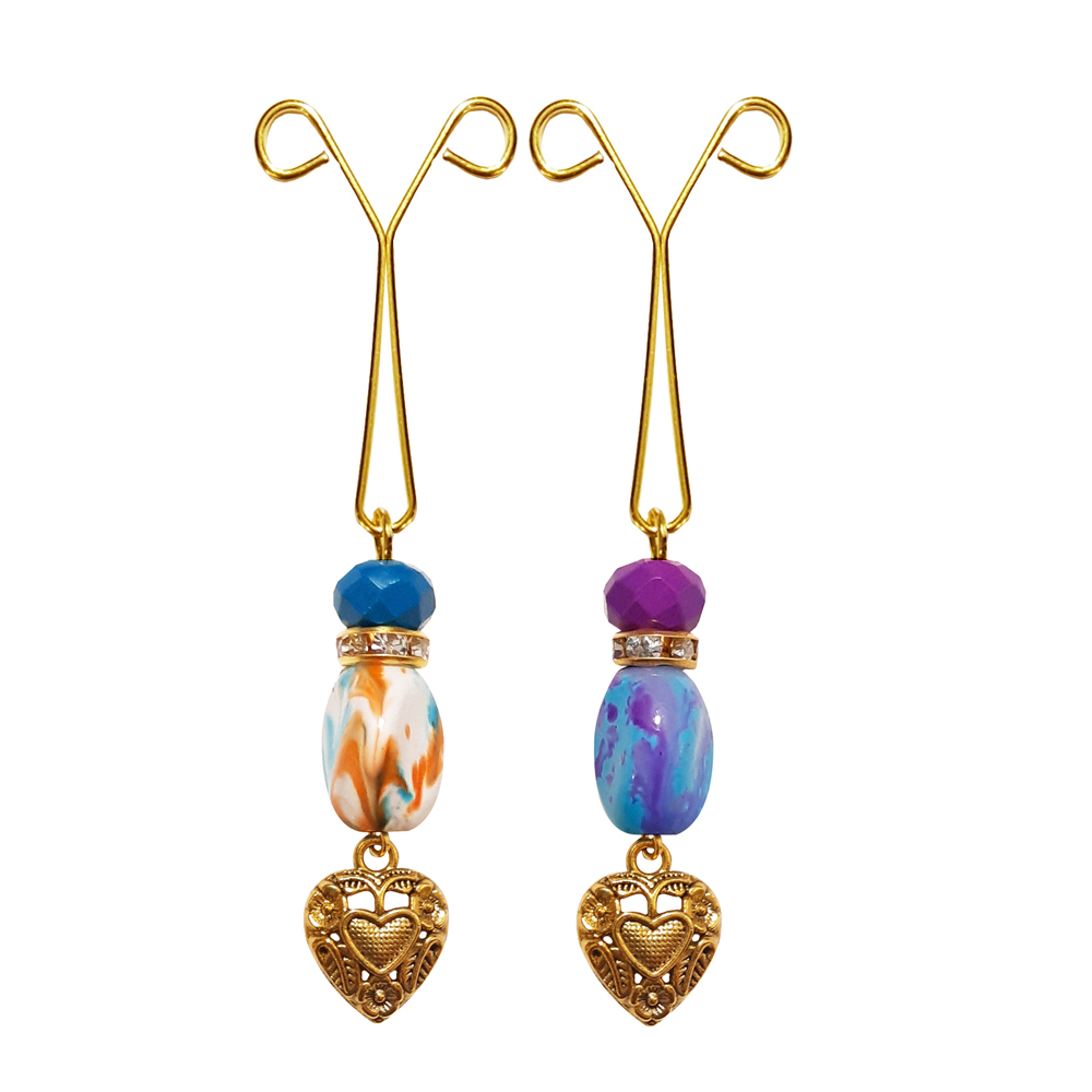 گیره روسری طرح گل کد PM 363 مجموعه 2 عددی