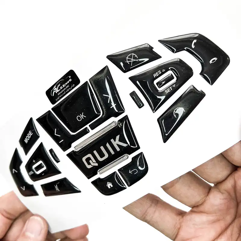 ماکت کلیدهای کروز و مدیا فرمان آرسی زد اسپرت مدل Black402 مناسب برای کوئیک اس مجموعه 16عددی