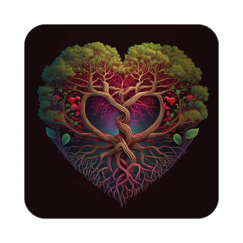 زیر لیوانی کاکتی مدل عاشقانه کد mp13779