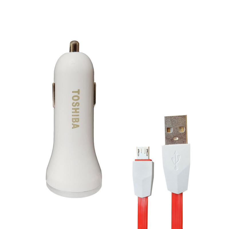 شارژر فندکی مدل T-10 به همراه کابل تبدیل microUSB