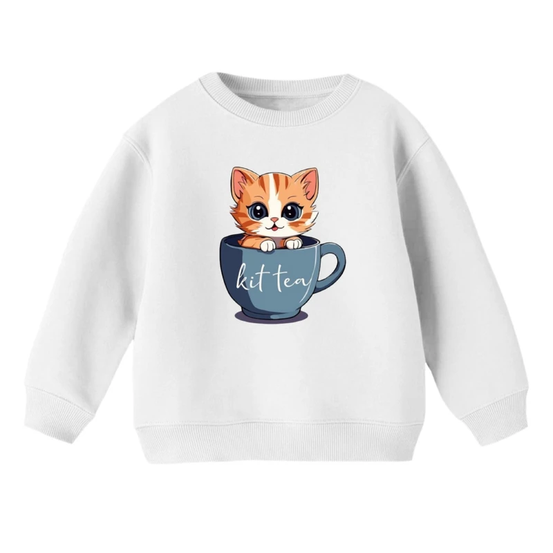 سویشرت بچگانه مدل گربه و فنجان 