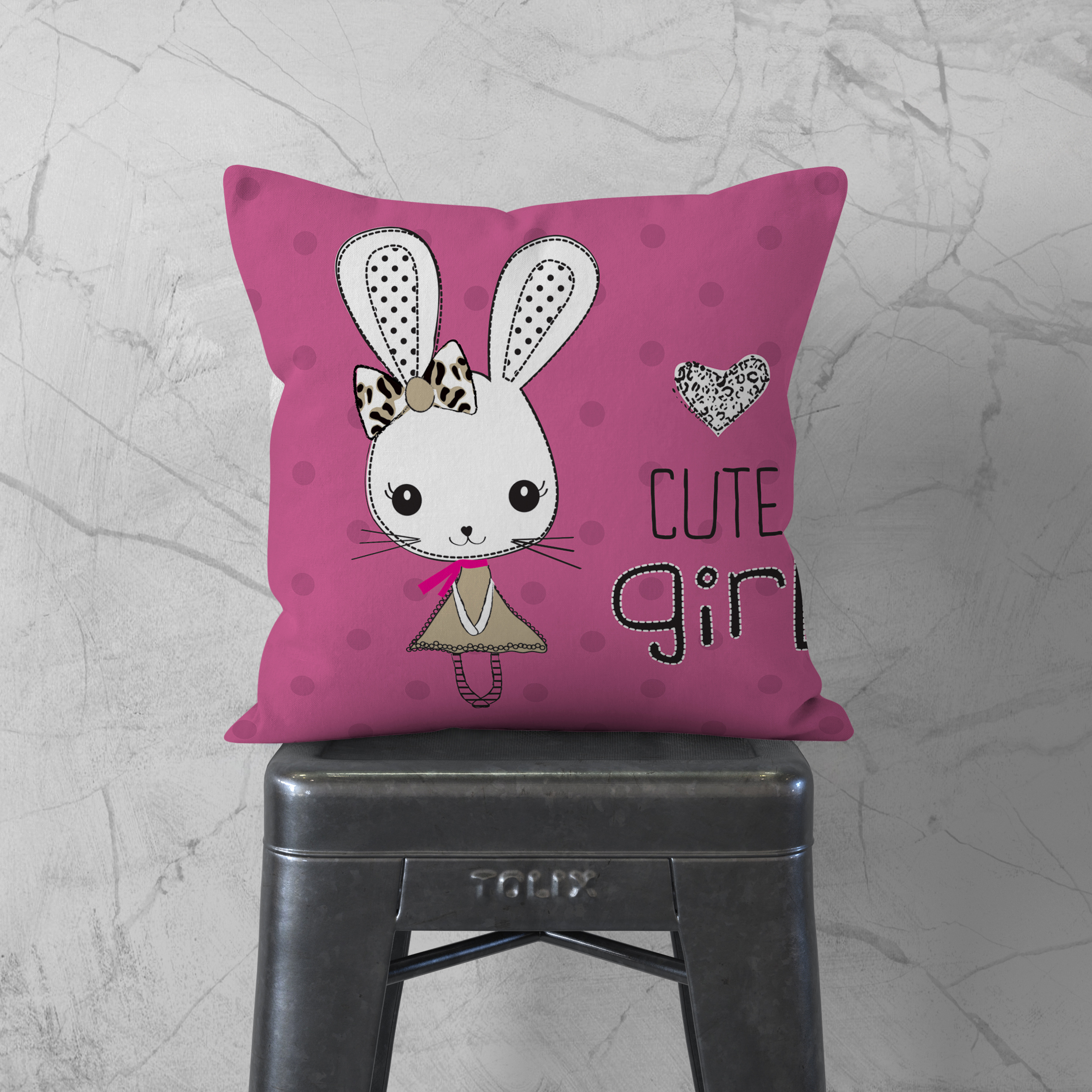 کاور کوسن کودک مدل خرگوش دورو طرح دار کد 1400172