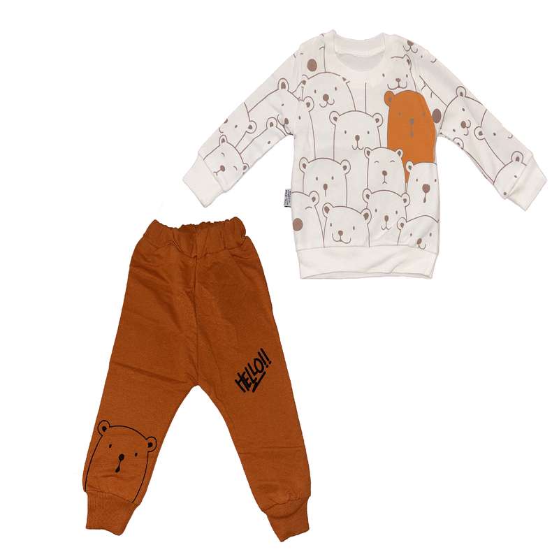 ست سویشرت و شلوار نوزادی مدل خرسی