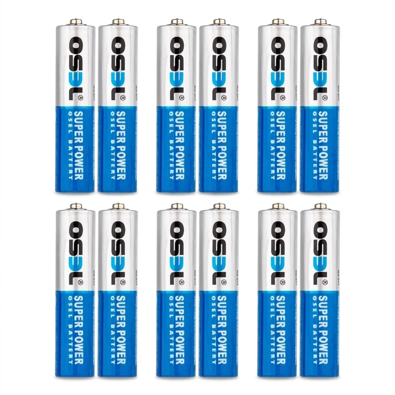 باتری نیم قلمی اوسل مدل Super Power R03P بسته 12 عددی