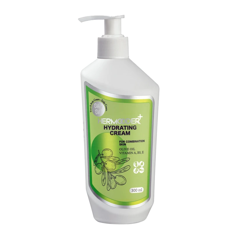 کرم آبرسان هرمودر مدل OLIVE OIL مناسب برای پوست‌ مختلط حجم 300 میلی لیتر