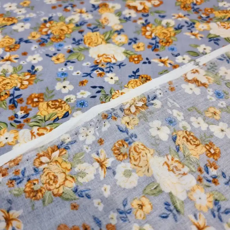 پارچه لباس مدل کودری نخی طرح گلگلی کد VS