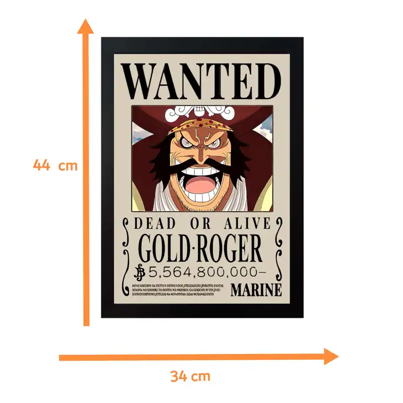 تابلو مدل انیمه وان پیس پوستر تحت تعقیب گلدراجر