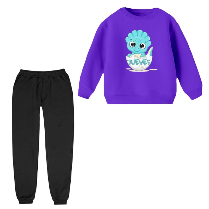 ست سویشرت و شلوار راحتی بچگانه مدل دایناسور کد 1 