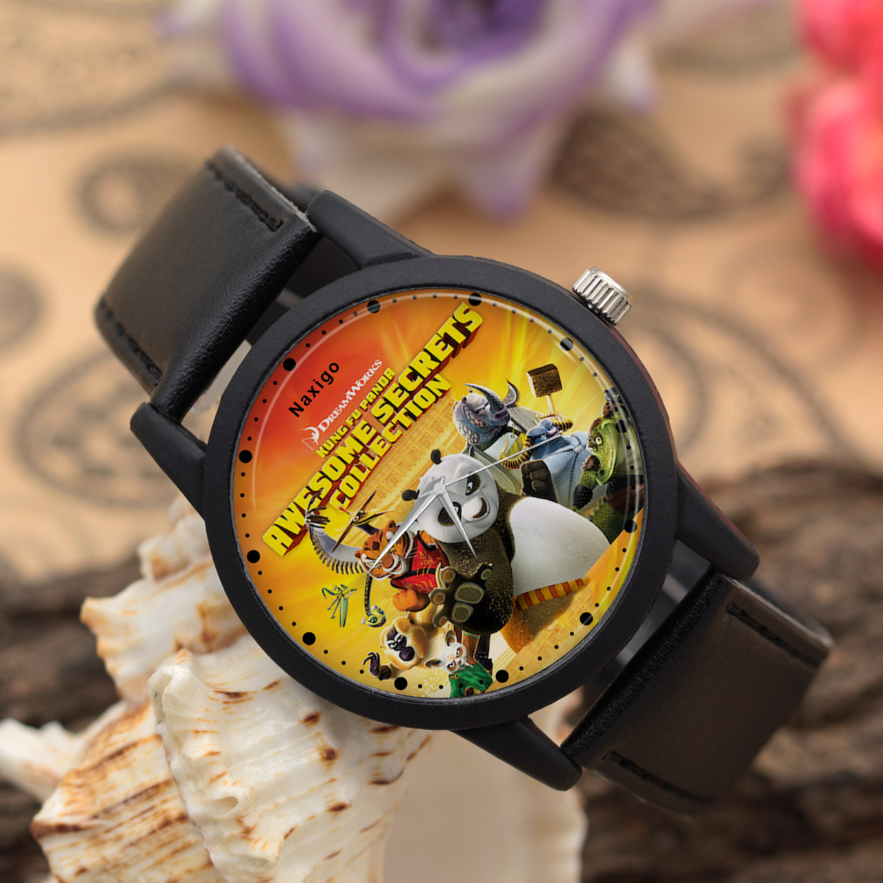 ساعت مچی عقربه ای ناکسیگو مدل پاندای کونگ فوکار1 کد LF14090