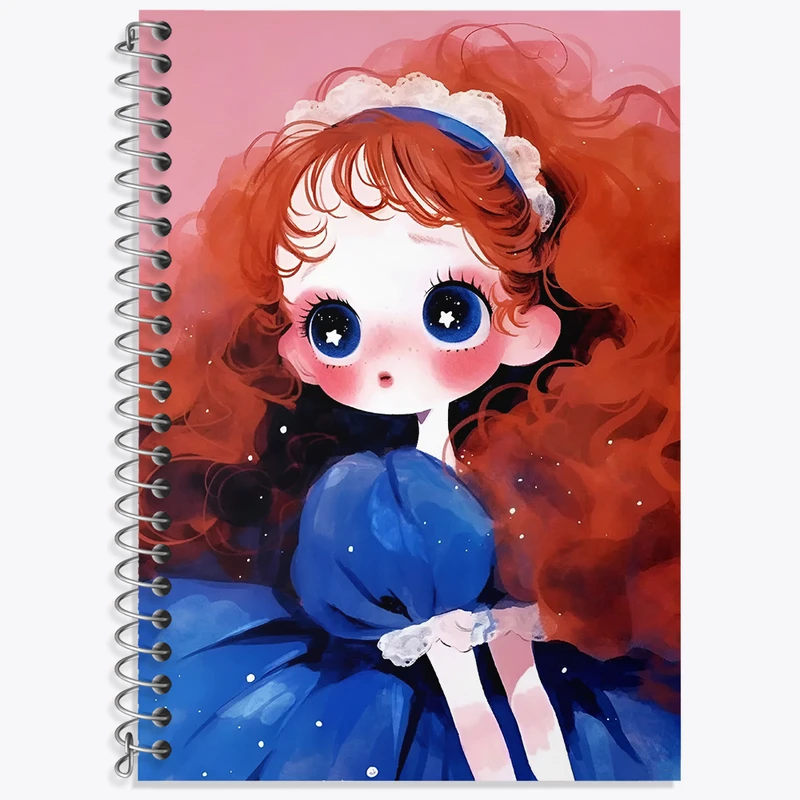 دفتر زبان 50 برگ خندالو مدل سه خط طرح دخترانه کد N3642