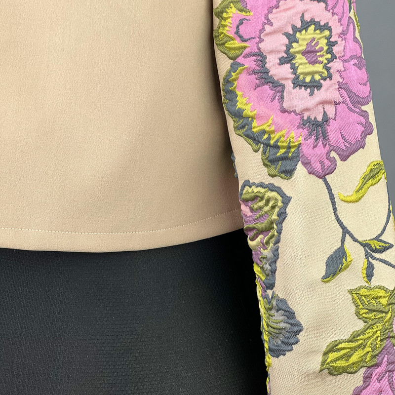 کت زنانه مدل کراپ گل دار کد AK1130