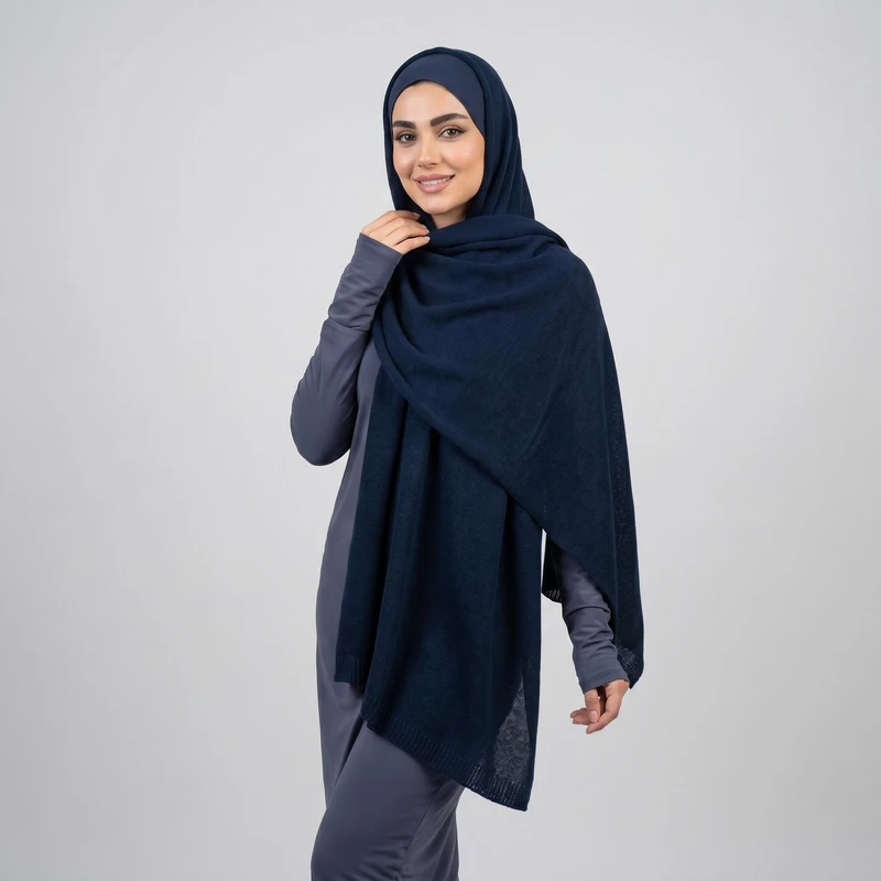 شال بافتنی زنانه مدل ساده