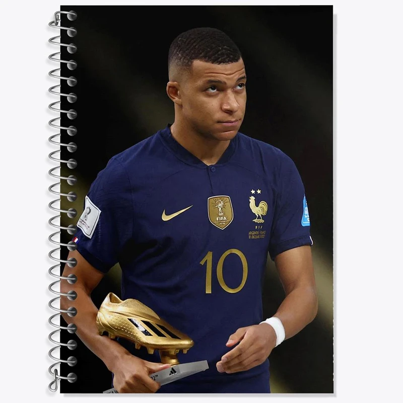 دفتر زبان 50 برگ خندالو مدل سه خط طرح امباپه کد 27598