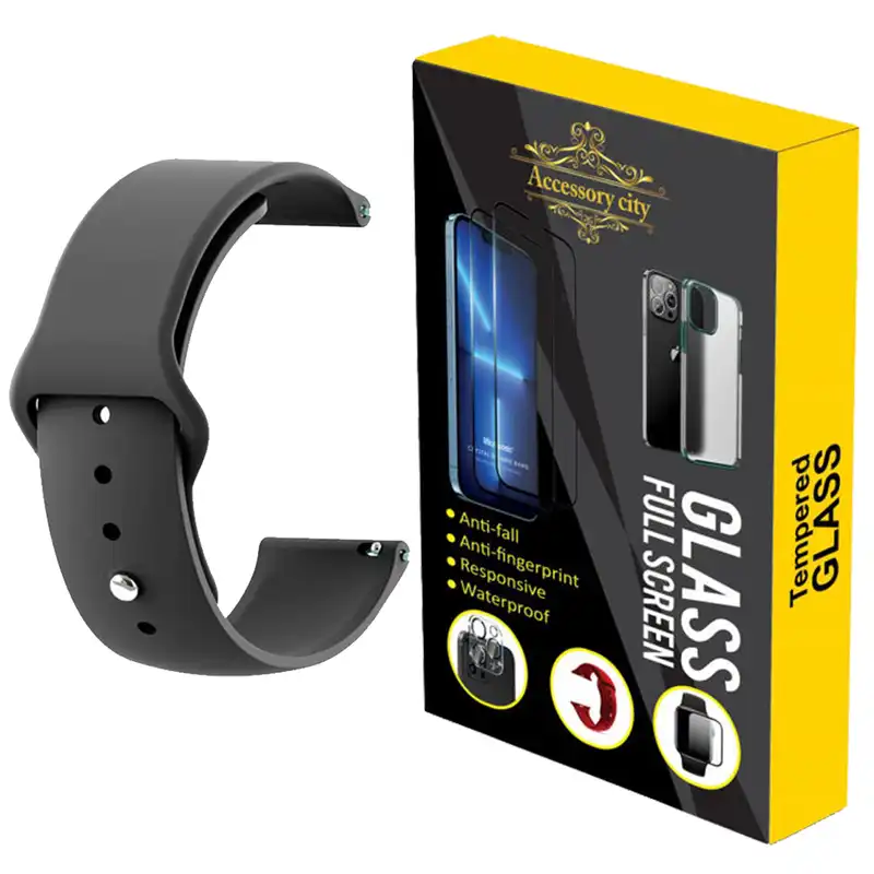 بند شهر اکسسوری مدل A-Silicon مناسب برای ساعت هوشمند سامسونگ Galaxy Watch 4 40/42/44/46 SM-R860/R870/R880/R890