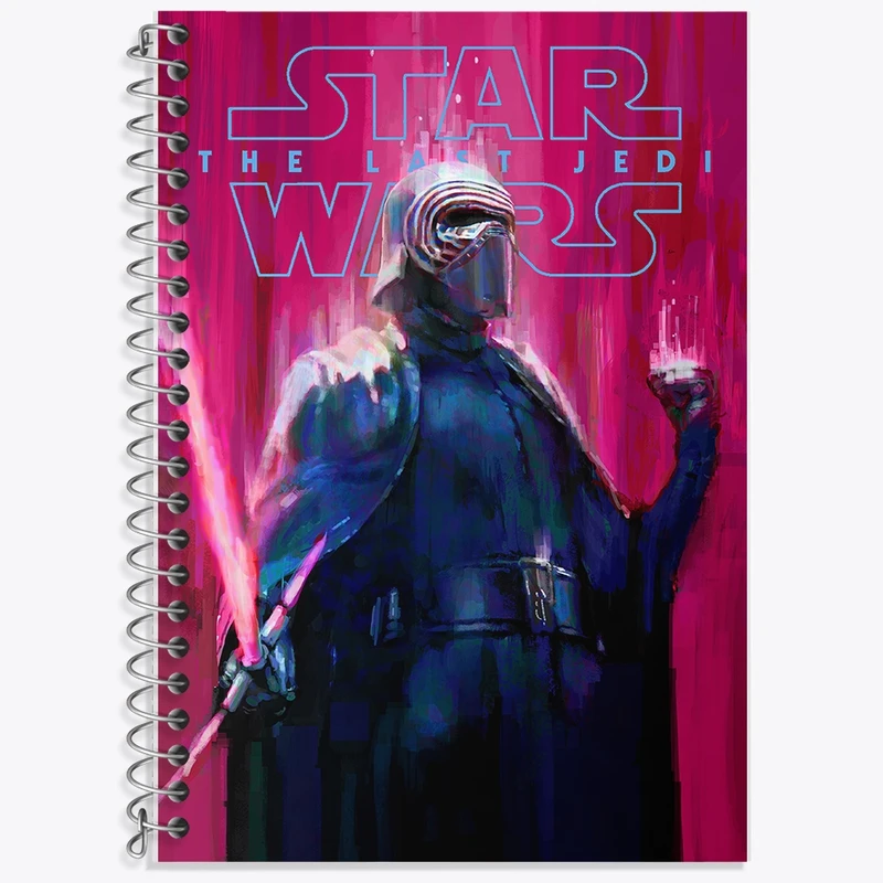 دفتر زبان 50 برگ خندالو مدل دو خط طرح جنگ ستارگان (Star Wars) کد F1782