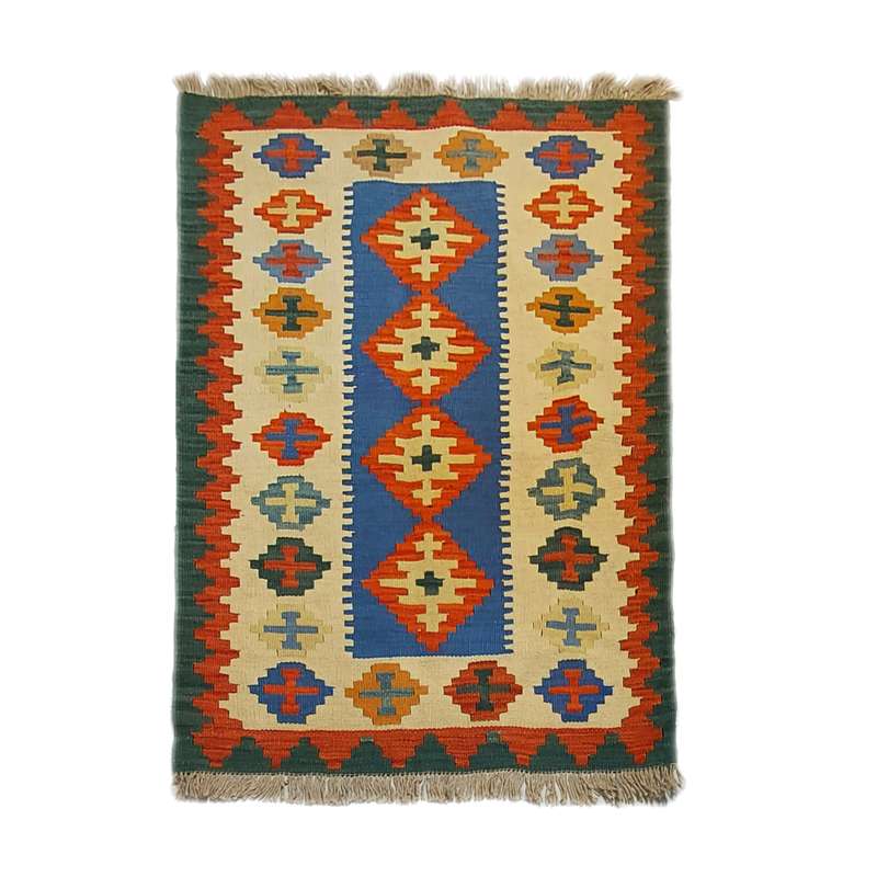 گلیم دستبافت یک متری طرح شیرازی کد 1258019