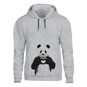 هودی مردانه مدل پاندا کد J232 رنگ طوسی