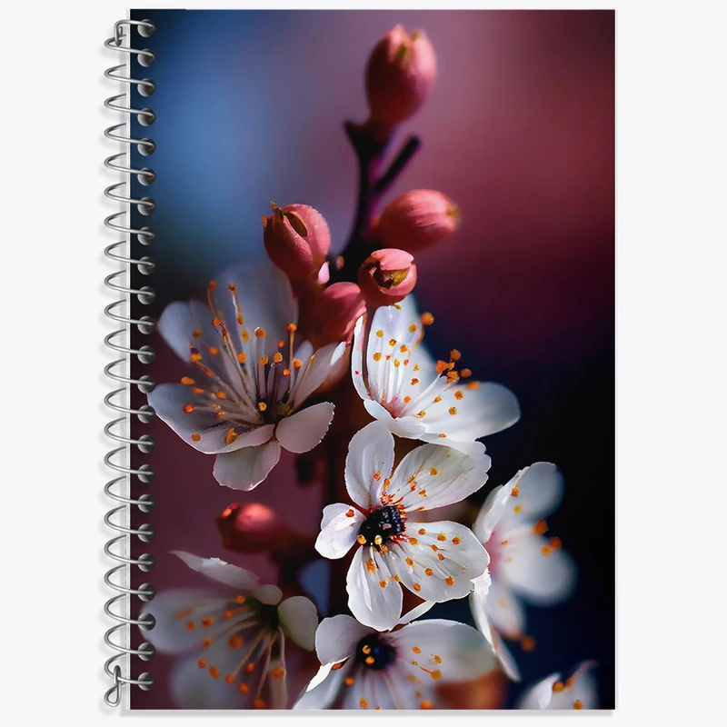 دفتر زبان 50 برگ خندالو مدل سه خط طرح گل کد F1446