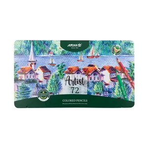 مداد رنگی 72 رنگ آریا مدل آرتیست جعبه فلزی کد 072