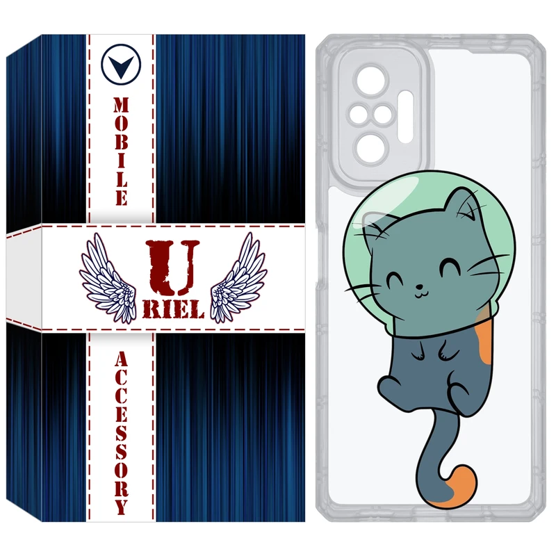 کاور یوریل مدل Clear کد 61 طرح گربه مناسب برای گوشی موبایل شیائومی Redmi Note 10 Pro / Note 10 Pro Max