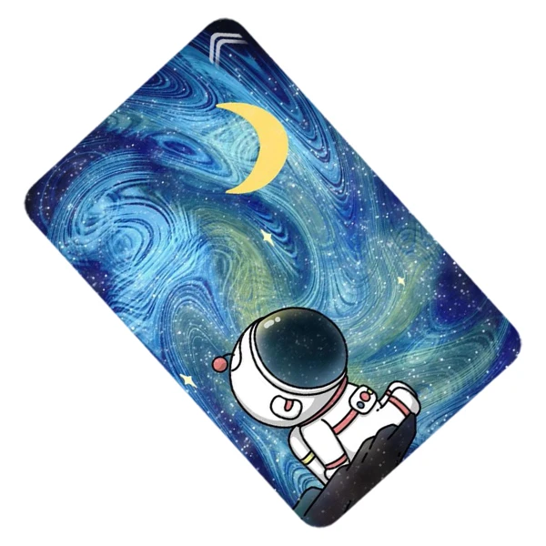 استیکر کارت طرح فضانورد و ماه مدل CAC596-K-G1-166