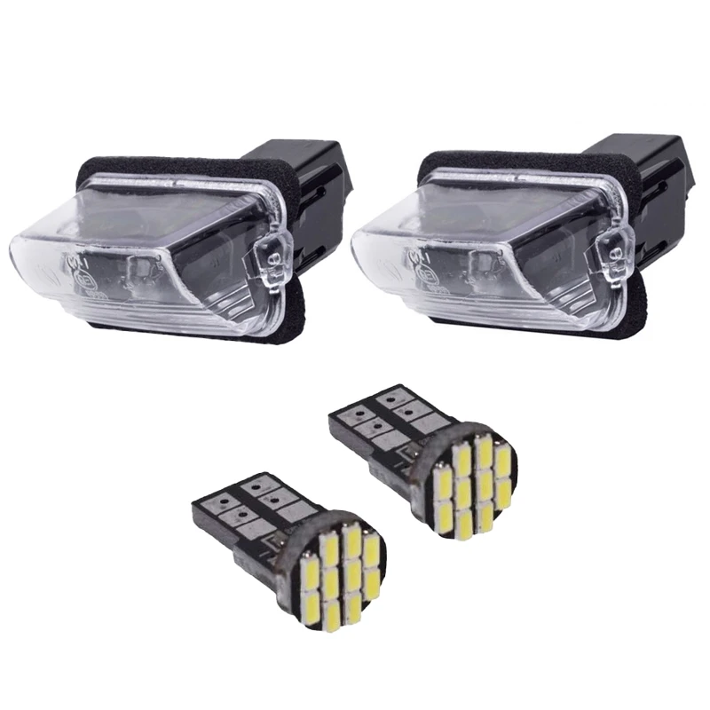 چراغ پلاک خودرو قطعه سازان کبیر مدل EK-PARSWHT-30937 مناسب برای پژو پارس به همراه لامپ مجموعه 4 عددی
