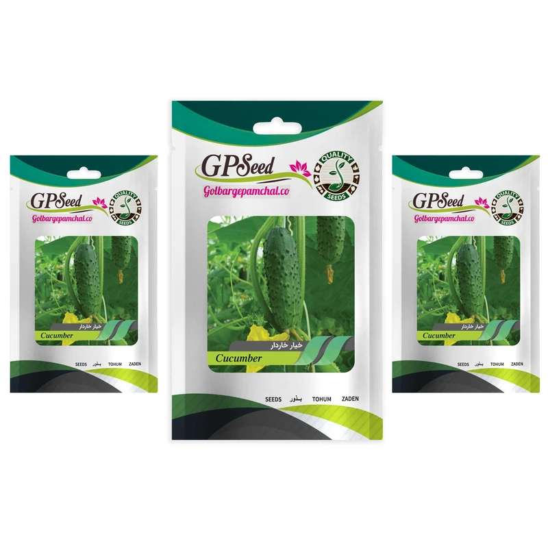 بذر خیار خاردار گلبرگ پامچال کد GPF-175 مجموعه 3 عددی 