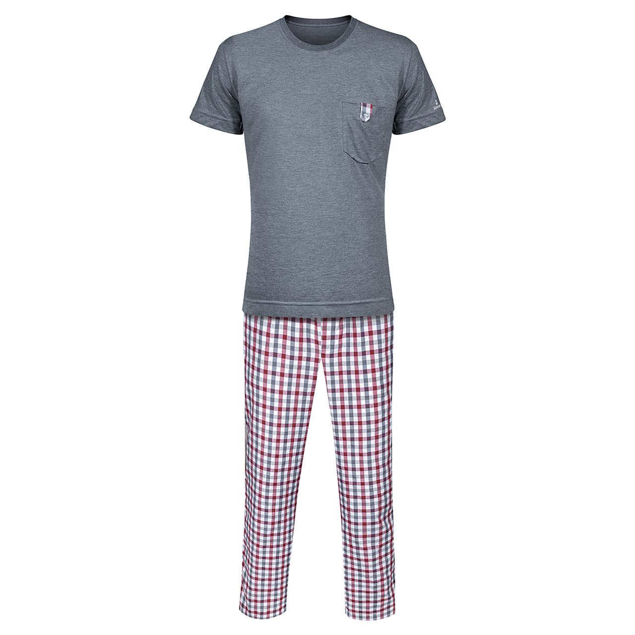 ست تی شرت و شلوار مردانه ساروک مدل STSHNJ110 -08 رنگ دودی -  - 1