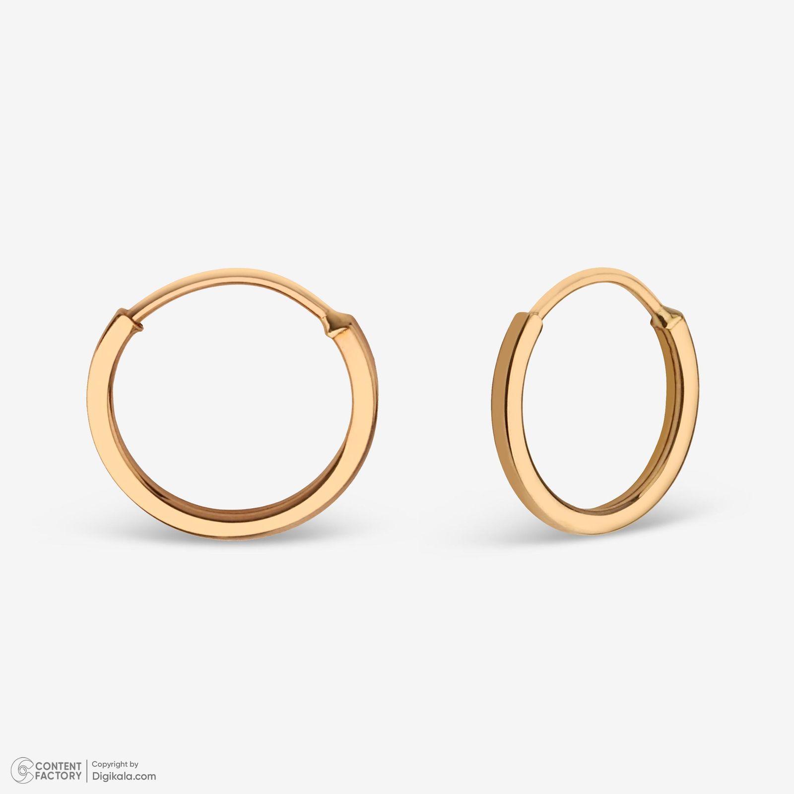 گوشواره حلقهای طلا 18 عیار زنانه وی گالری مدل am111 -  - 2