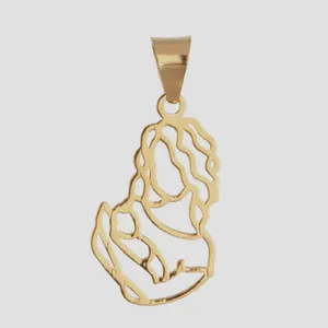 آویز گردنبند طلا 18 عیار زنانه الن نار مدل ELMM1108