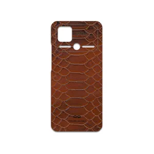 MAHOOT Brown-Snake-Leather Cover Sticker for Xiaomi Poco C40